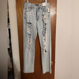 Aeropostale Light Blue Distressed Women Jeans